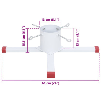 vidaXL Christmas Tree Stand White 61x61x15.5 cm