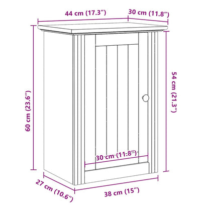 vidaXL Bathroom Wall Cabinet BODO White 44x30x60 cm