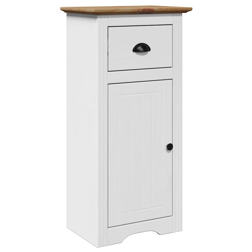 vidaXL Bathroom Cabinet "BODO" White and Brown 44x30x90 cm