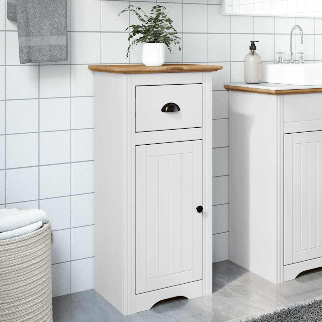 vidaXL Bathroom Cabinet BODO White and Brown 44x30x90 cm