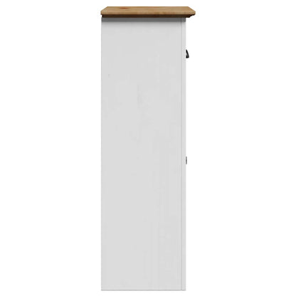 vidaXL Bathroom Cabinet BODO White and Brown 44x30x90 cm
