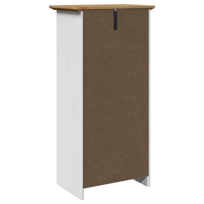 vidaXL Bathroom Cabinet "BODO" White and Brown 44x30x90 cm