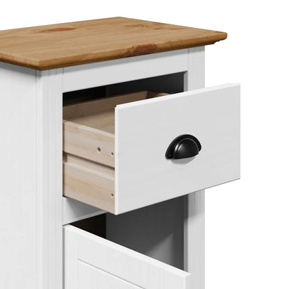 vidaXL Bathroom Cabinet "BODO" White and Brown 44x30x90 cm