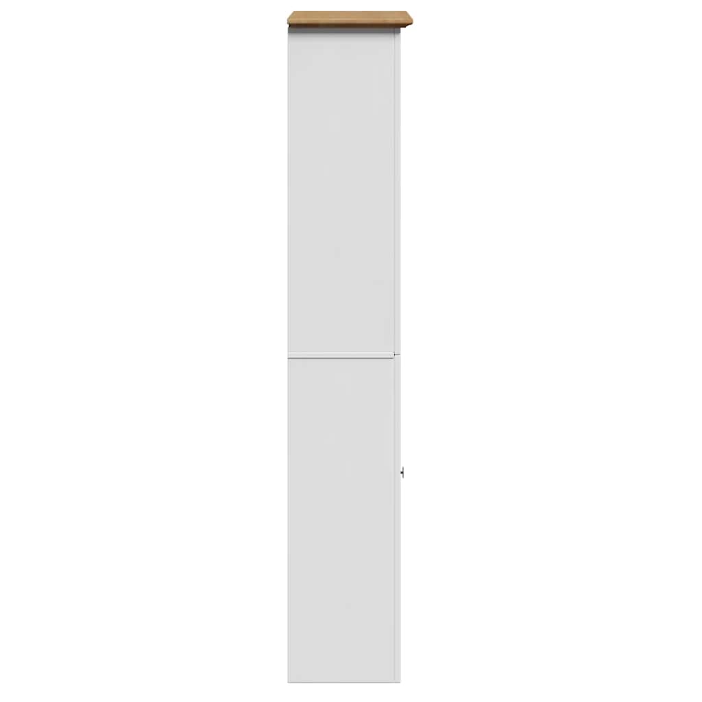 vidaXL Bathroom Cabinet BODO White and Brown 44x30x160 cm