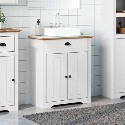 vidaXL Bathroom Sink Cabinet BODO White and Brown 70x35x80 cm