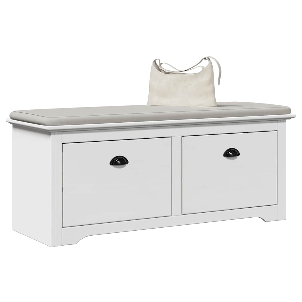 vidaXL Hallway Bench "BODO" White 114x40x45 cm