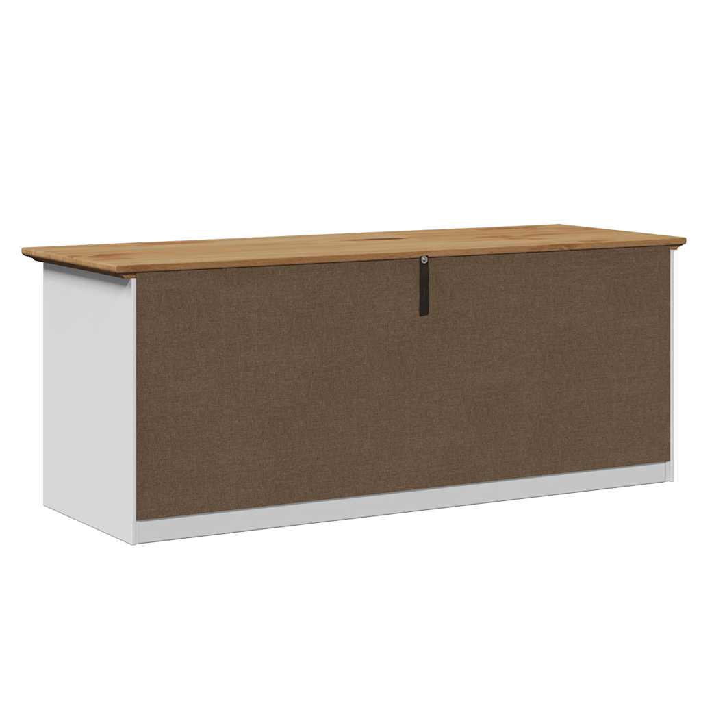 vidaXL Hallway Bench "BODO" White and Brown 114x40x45 cm