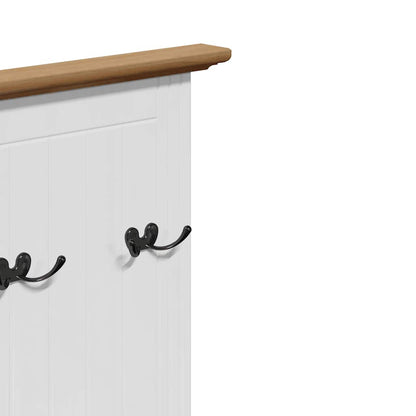 vidaXL Hallway Cabinet with Hooks "BODO" White and Brown 50x40x157 cm
