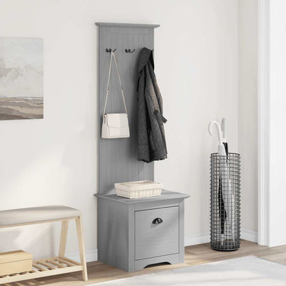 vidaXL Hallway Cabinet with Hooks BODO Grey 50x40x157 cm