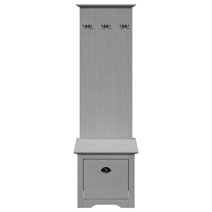 vidaXL Hallway Cabinet with Hooks BODO Grey 50x40x157 cm