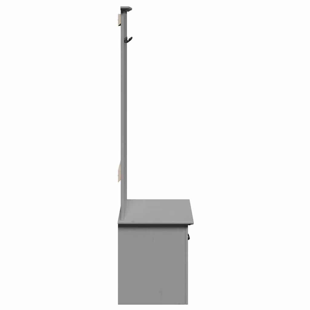 vidaXL Hallway Cabinet with Hooks BODO Grey 50x40x157 cm
