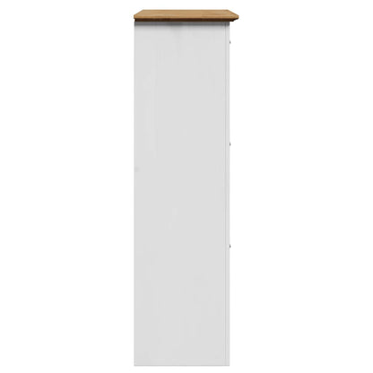 vidaXL Shoe Rack BODO White and Brown 80x35x118 cm