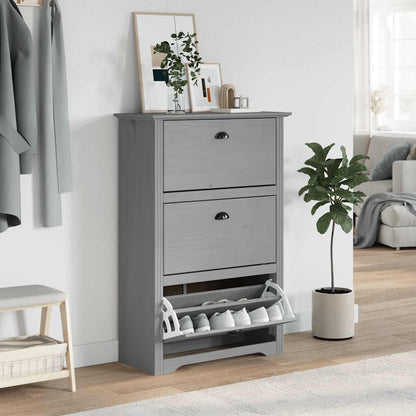vidaXL Shoe Rack BODO Grey 80x35x118 cm