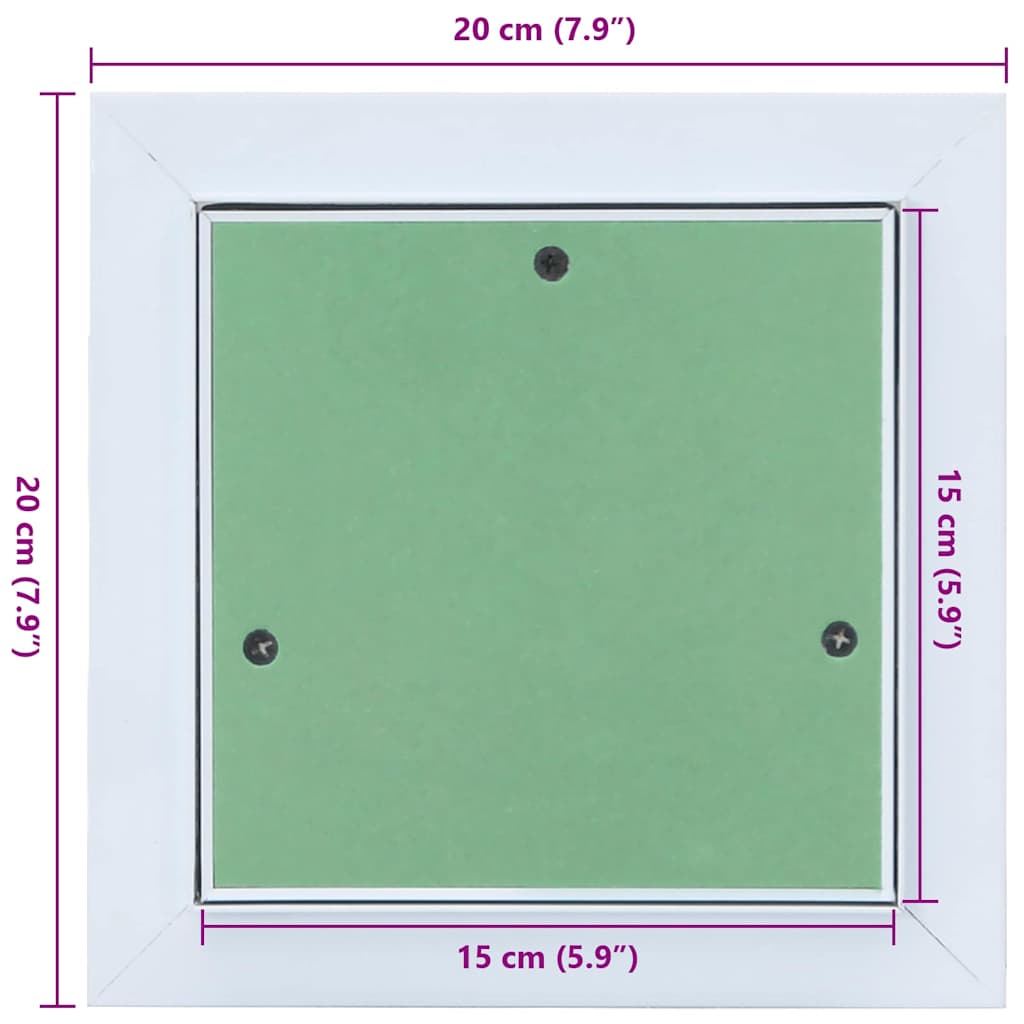 vidaXL Access Panel Green and Silver 20 x 20 cm
