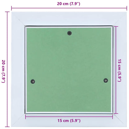 vidaXL Access Panel Green and Silver 20 x 20 cm