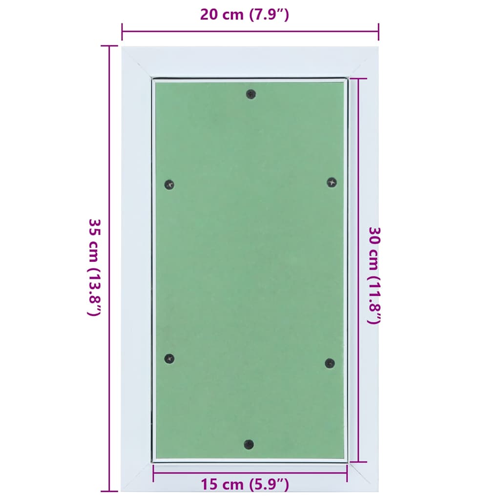 vidaXL Access Panel Green and Silver 20 x 35 cm