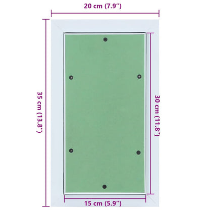 vidaXL Access Panel Green and Silver 20 x 35 cm