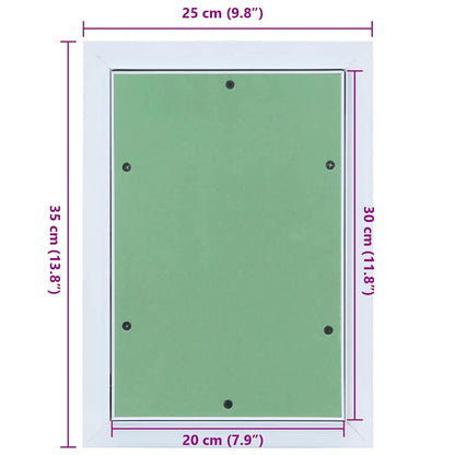 vidaXL Access Panel Green and Silver 25 x 35 cm