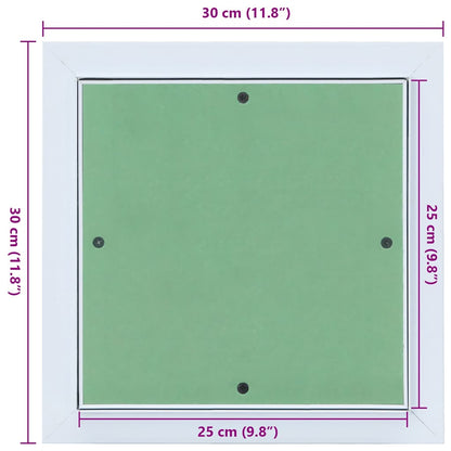 vidaXL Access Panel Green and Silver 30 x 30 cm