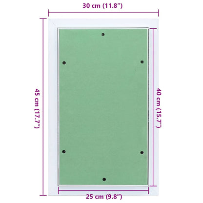 vidaXL Access Panel Green and Silver 30 x 45 cm