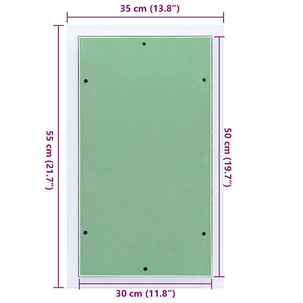 vidaXL Access Panel Green and Silver 35 x 55 cm