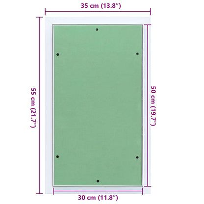 vidaXL Access Panel Green and Silver 35 x 55 cm
