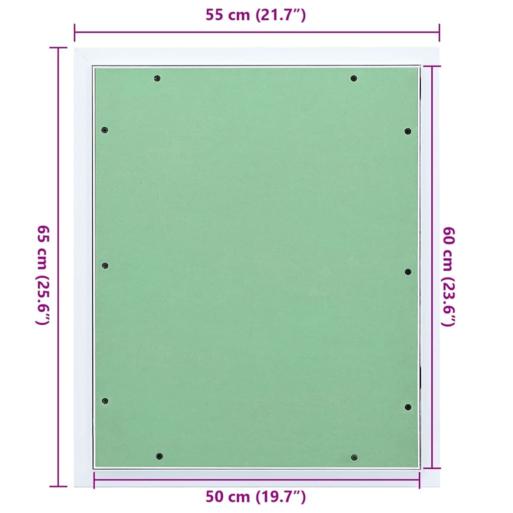 vidaXL Access Panel Green and Silver 55 x 65 cm