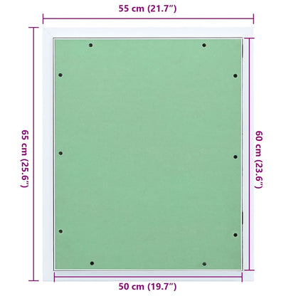 vidaXL Access Panel Green and Silver 55 x 65 cm