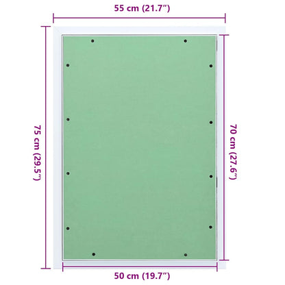 vidaXL Access Panel Green and Silver 55 x 75 cm
