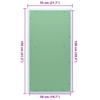 vidaXL Access Panel Green and Silver 55 x 105 cm