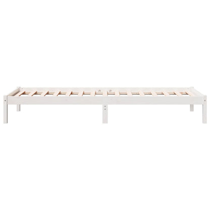 vidaXL Extra Long Bed Frame without Mattress White 80x210 cm Solid Wood Pine