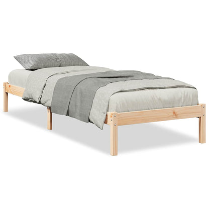 vidaXL Extra Long Bed Frame without Mattress 90x210 cm Solid Wood Pine