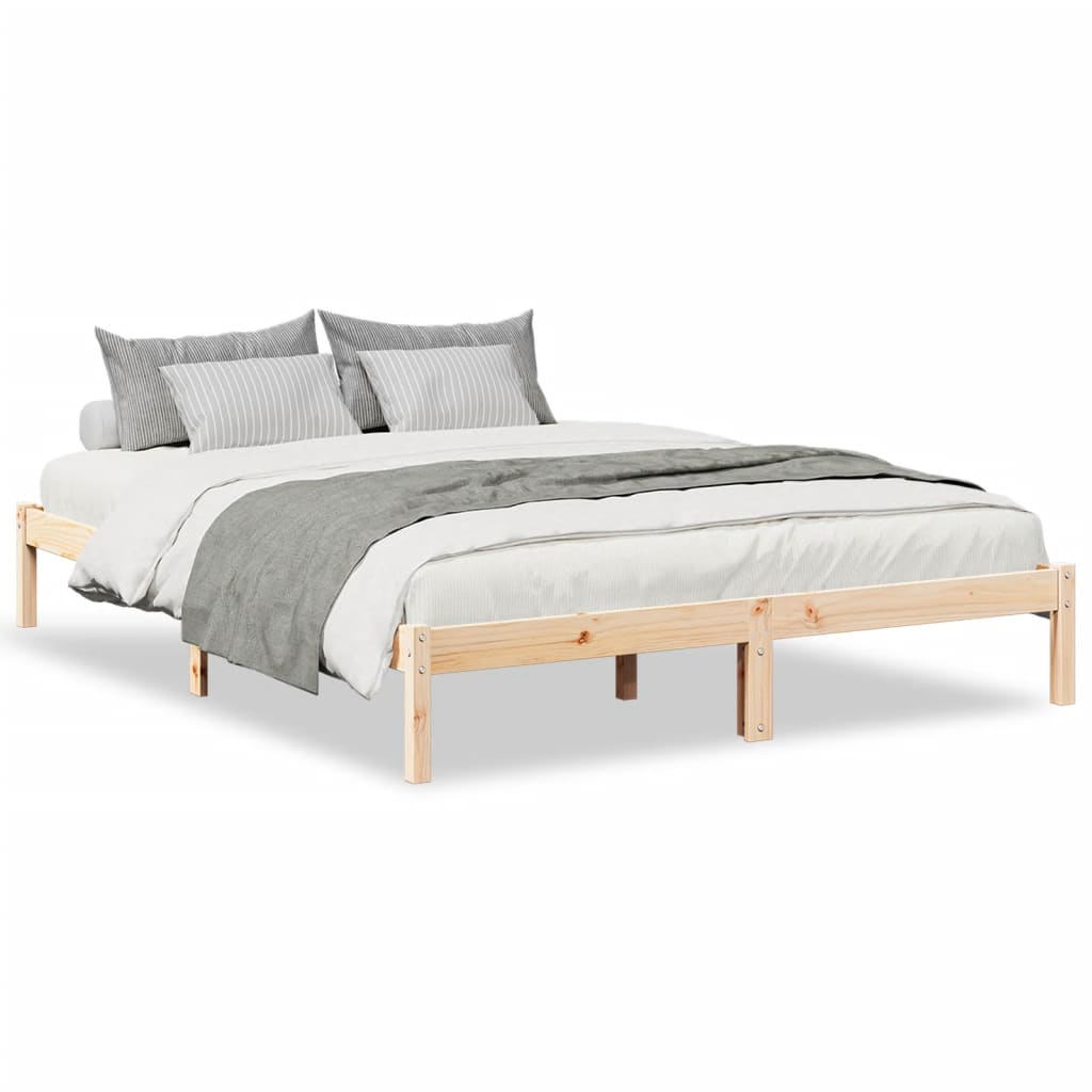 vidaXL Extra Long Bed Frame without Mattress 140x210 cm Solid Wood Pine