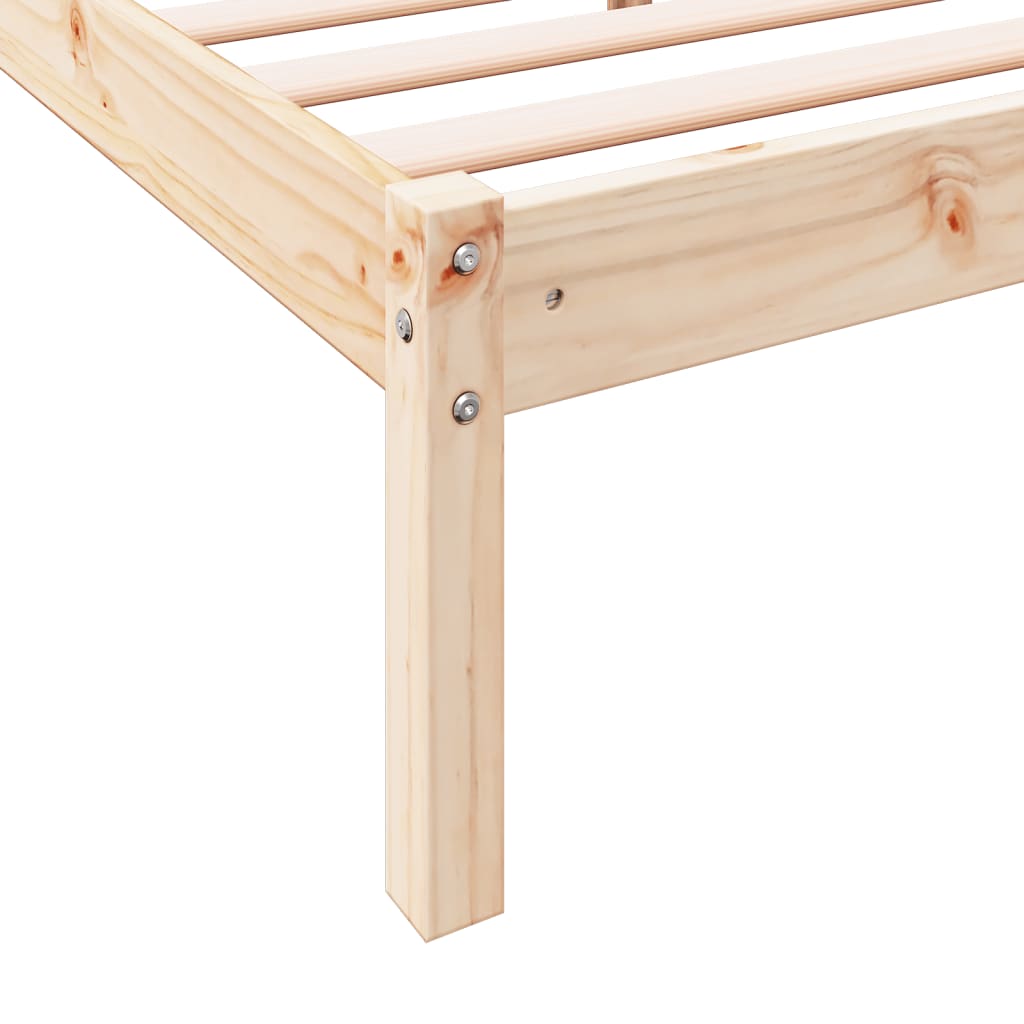vidaXL Extra Long Bed Frame without Mattress 140x210 cm Solid Wood Pine