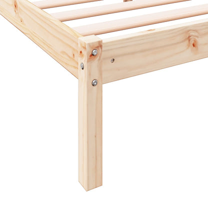 vidaXL Extra Long Bed Frame without Mattress 140x210 cm Solid Wood Pine