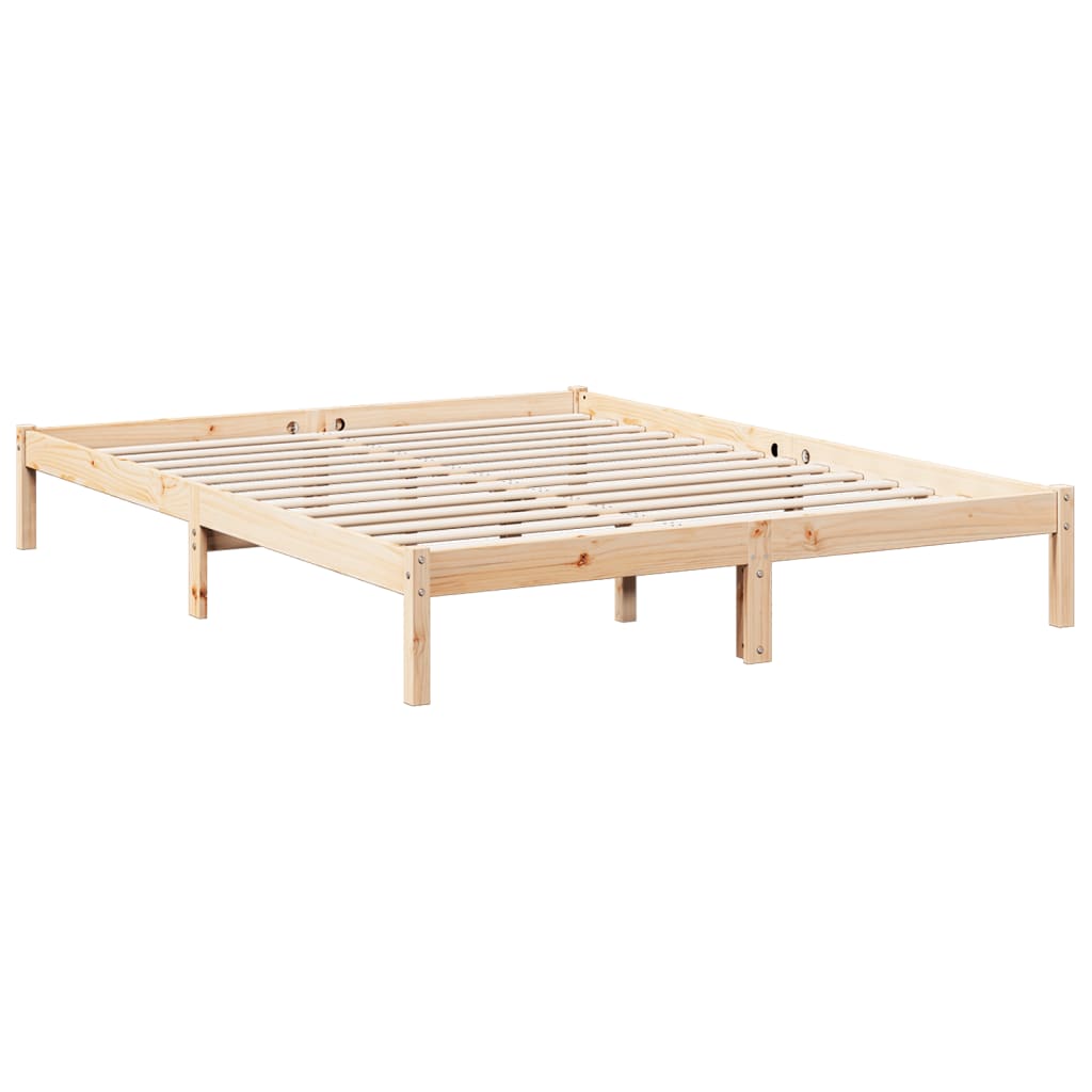 vidaXL Extra Long Bed Frame without Mattress 160x210 cm Solid Wood Pine
