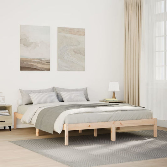 vidaXL Extra Long Bed Frame without Mattress 160x210 cm Solid Wood Pine