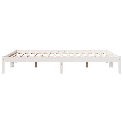 vidaXL Extra Long Bed Frame without Mattress White 160x210 cm Solid Wood Pine