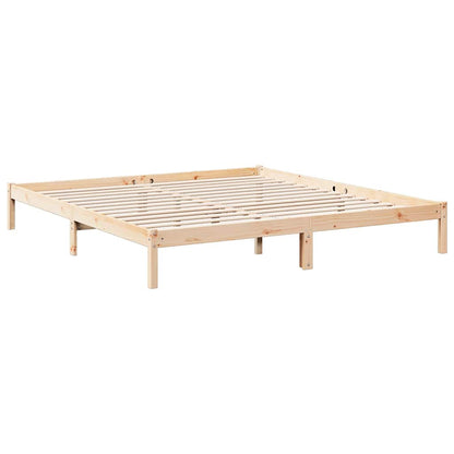 vidaXL Extra Long Bed Frame without Mattress 180x210cm Solid Wood Pine