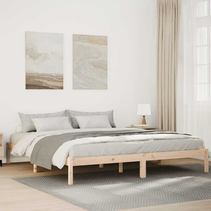 vidaXL Extra Long Bed Frame without Mattress 180x210cm Solid Wood Pine