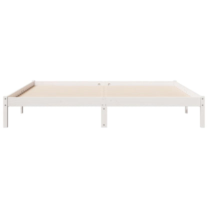 vidaXL Extra Long Bed Frame without Mattress White 180x210 cm Solid Wood Pine