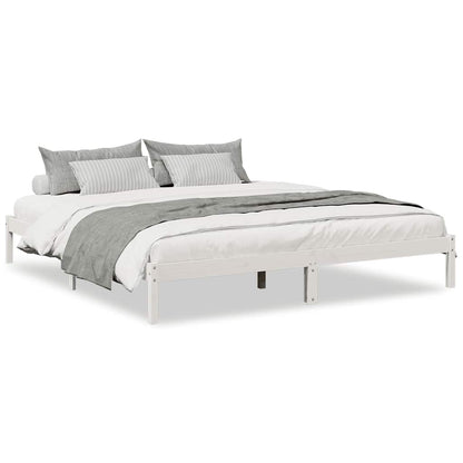 vidaXL Extra Long Bed Frame without Mattress White 200x210 cm