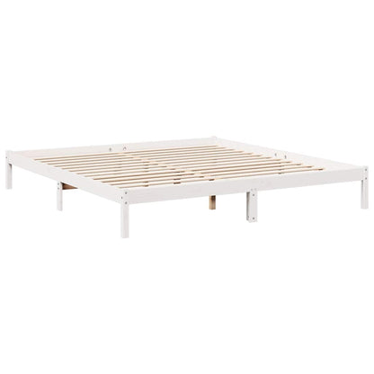 vidaXL Extra Long Bed Frame without Mattress White 200x210 cm