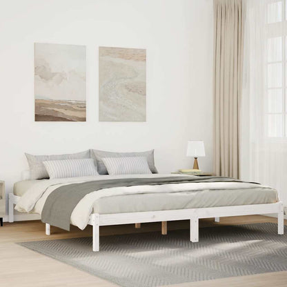 vidaXL Extra Long Bed Frame without Mattress White 200x210 cm