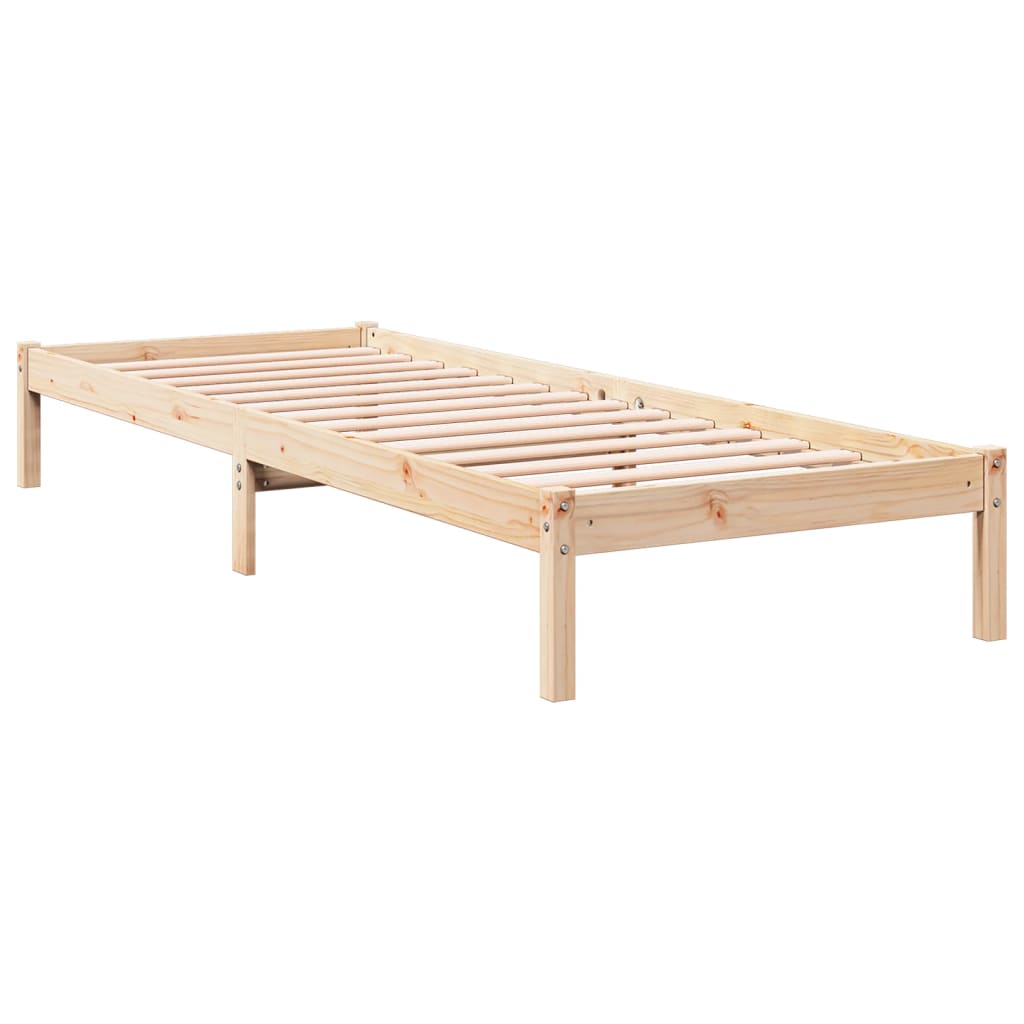 vidaXL Extra Long Bed Frame without Mattress 100x220 cm Solid Wood Pine