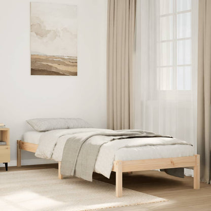 vidaXL Extra Long Bed Frame without Mattress 100x220 cm Solid Wood Pine