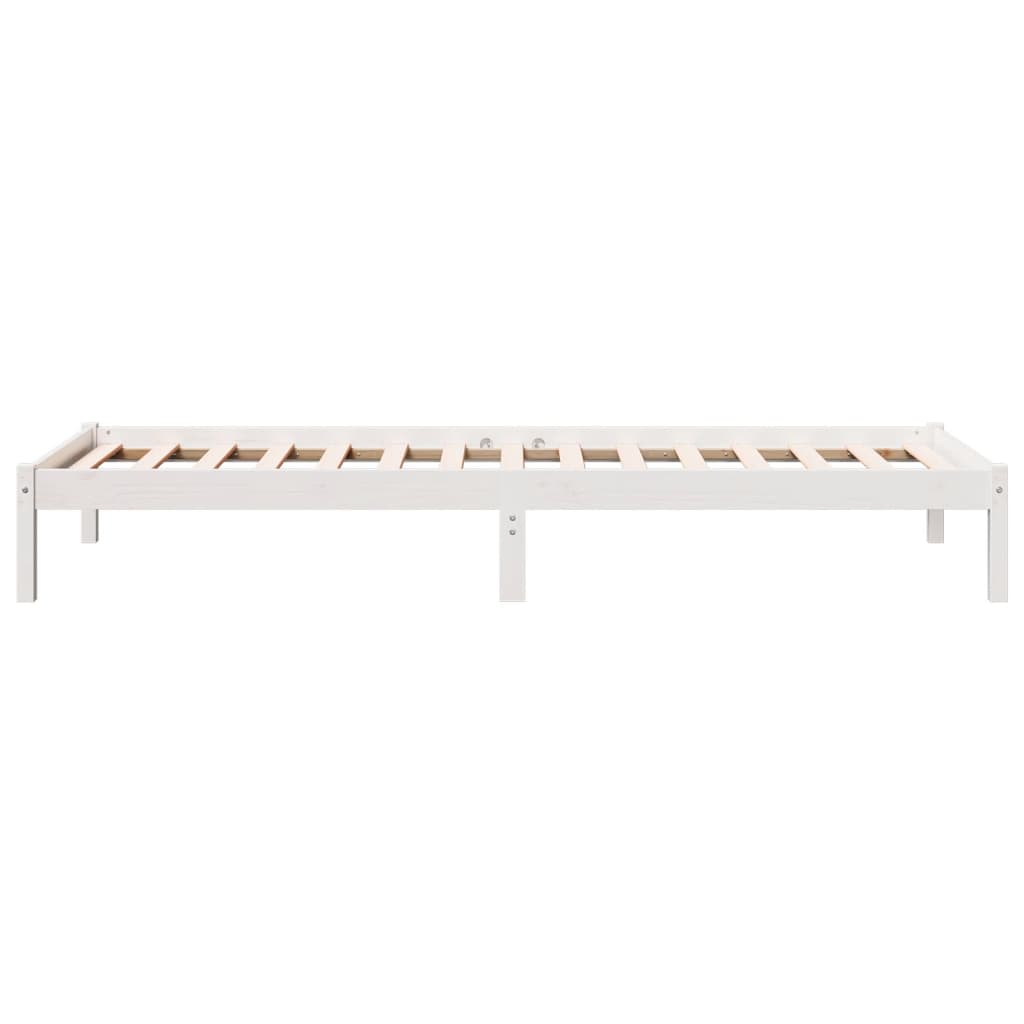 vidaXL Extra Long Bed Frame without Mattress White 100x220 cm Solid Wood Pine
