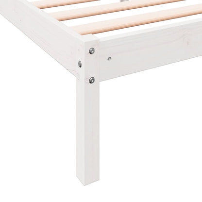 vidaXL Extra Long Bed Frame without Mattress White 100x220 cm Solid Wood Pine