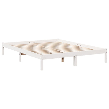vidaXL Extra Long Bed Frame without Mattress White 140x220 cm Solid Wood Pine