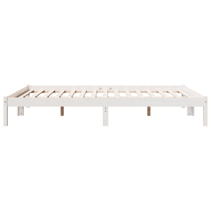 vidaXL Extra Long Bed Frame without Mattress White 160x220 cm Solid Wood Pine